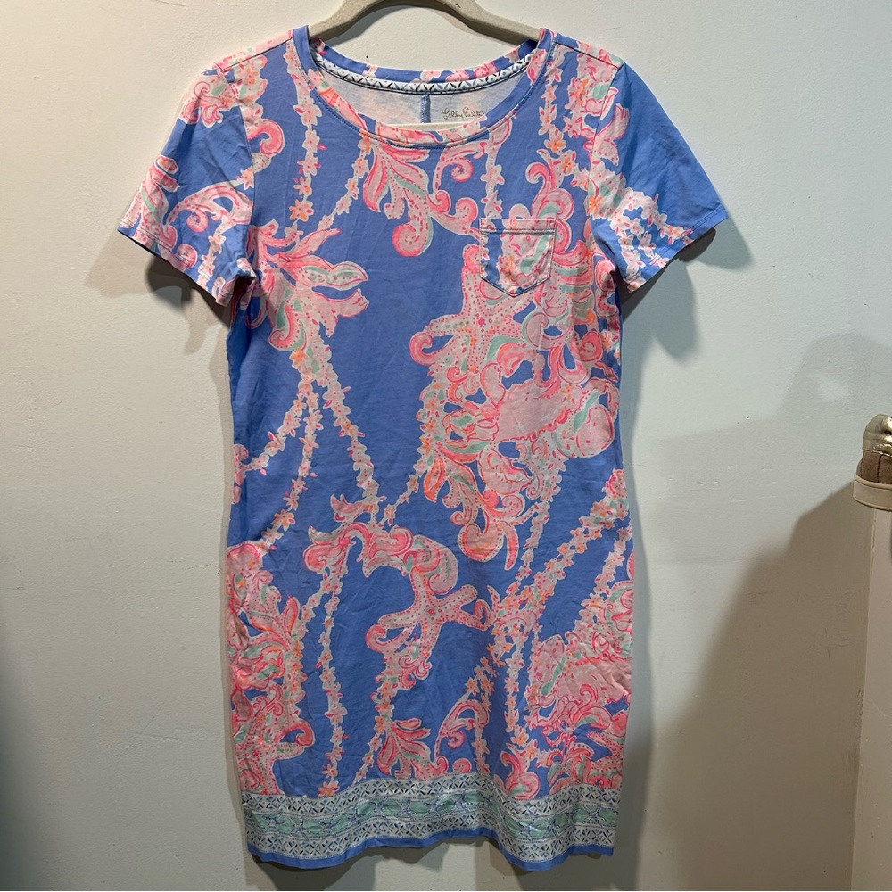 Lilly Pulitzer Short Sleeve Declan Dress in Go With The Flow Print Size S - Picture 2 of 10